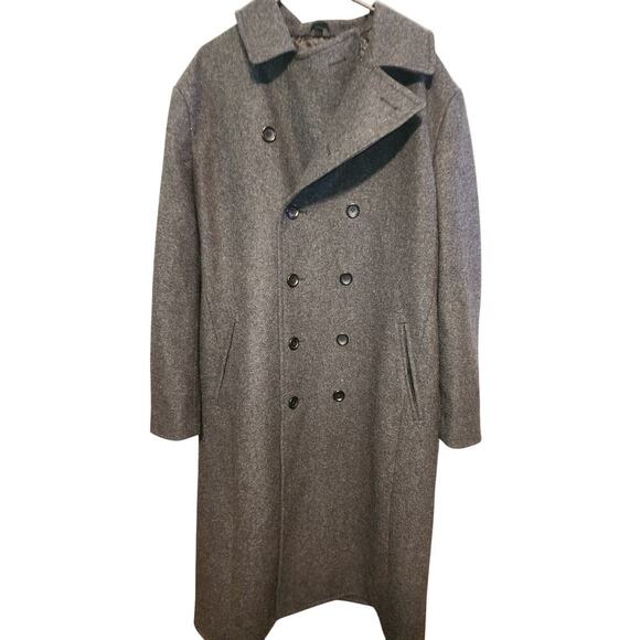 CINTAS MENS GRAY DOUBLE BREASTED WINTER COAT - Picture 2 of 6